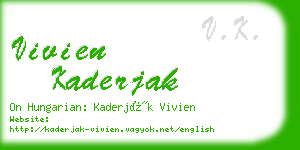vivien kaderjak business card